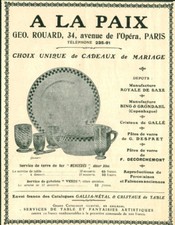 Publicité ancienne à la Paix choix unique Géo Rouard 1908 issue magazine