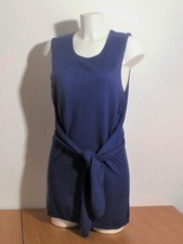 ? Pull Tunique en Soie et Laine Violet sans manches- Taille Unique- Neuf- Nude