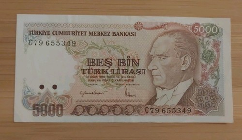 Billet 5000 lirasi turquie - billet,