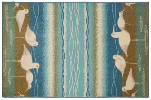 Wading seagulls accent - rug, mat