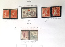 timbres Orphelins de guerre 1914-18 neufs ** et * et un oblitéré