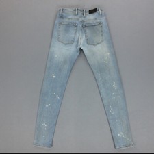 Jean Slim Distressed Represent Destroyer S Bleu Lightwash Made Italy Punk Rock