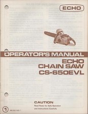 ECHO CHAIN SAW OPERATOR"S