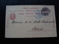 SUISSE - carte entier 1889