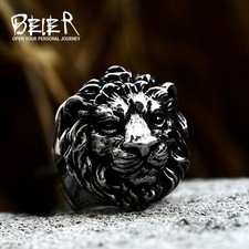 Bague acier inoxydable tête - bague,