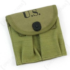 WW2 US M1 Carbine Khaki Twin Ammo Pouch - Reproduction de l'armée militaire