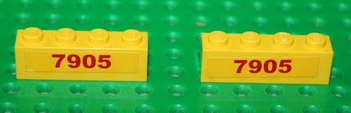 Lego yellow brick 1x4 - 2, with