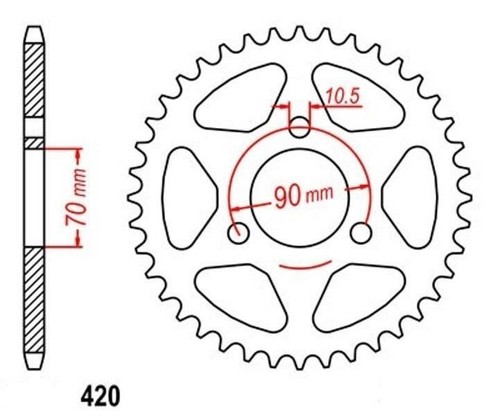 Roue chaîne dents - roue, a