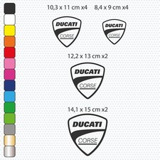 DUCATI  - 12 Stickers Vinyles Adhésifs Autocollants