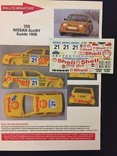 DECALS 1/43 NISSAN SUNNY GARDEMEISTER SWEDISH RALLY 1998 WRC RALLYE SUEDE