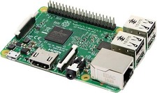 Raspberry Pi 3 Model B, Quad Core CPU 1.2 GHz, 1 GB RAM +CASE ROUGE