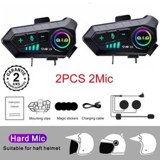 2 Intercoms Casque Moto