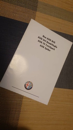 Alfa romeo catalog 164 twin - alfa,