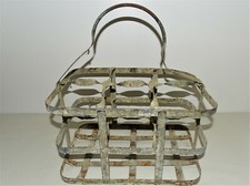 -PORTE BOUTEILLE  METAL début XXe 6 BOUTEILLES VIN CAVE DECO CUISINE COLLECTION