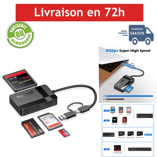 Smartq lecteur carte 4 - de, sd