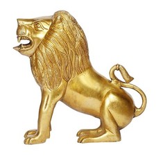 Laiton Lion Idol pour Vastu Shastra Et Feng-Shui Remède pour Décor Maison Statue