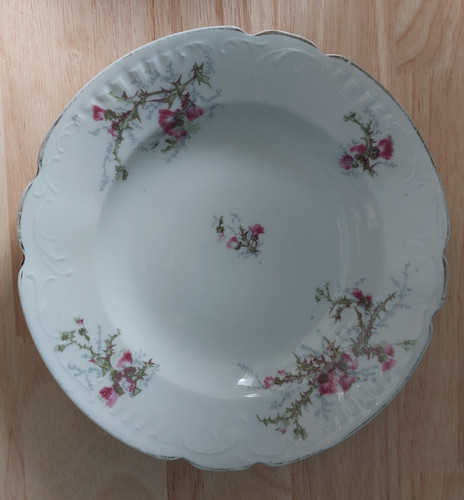 Assiette ancienne decor floral