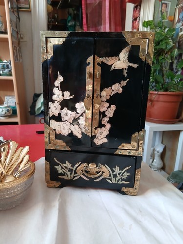Coffre bijoux chinois bois - coffre,
