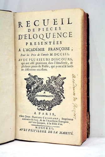 Livre ancien recueil prix 1703 - livre,