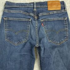 Levis 511-Premium Jeans Hommes W29 L30 (Étiquette: W30) Bleu Droit Slim Stretch