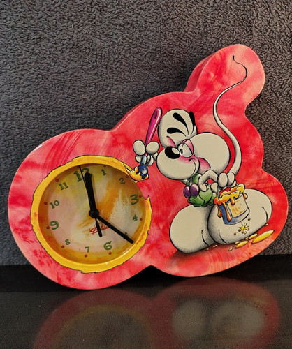 Horloge murale orange jaune - horloge,