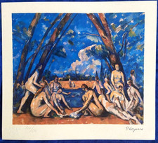 Paul Cézanne Lithographie COA Original Numéroté à Main Signé Limité