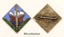 Insigne Marine Batiments- L’ EPEE, Torpilleur. PROMPTE ET SURE, fond bleu