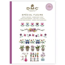 Livre - Broderie - Point de croix - Fleurs - Idées à broder - 100 modèles - DMC