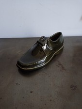 CENDRIER PUBLICITAIRE CHAUSSURE EN CÉRAMIQUE ASTER MOCASSIN VERT OBJET ANCIEN
