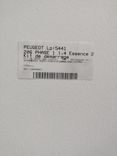 Kit demarrage peugeot - kit, de