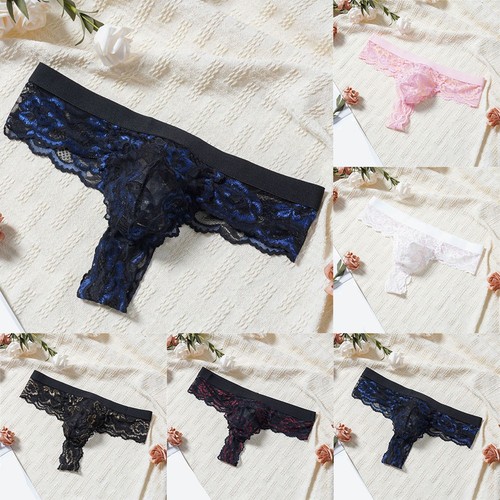 String homme dentelle maille