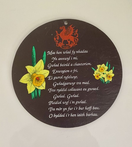 Plaque ardoise hymne - ardoise.,