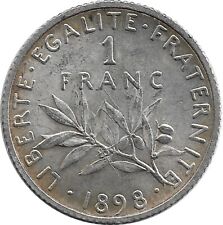 FRANCE 1 FRANC SEMEUSE 1898 SUP rayures