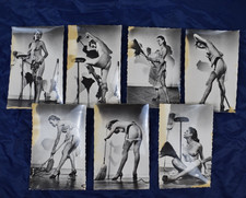 LOT DE 7 PHOTOGRAPHIES ARGENTIQUES EROTISME FEMME NUE 14 x 9 cm EROTICA VINTAGE