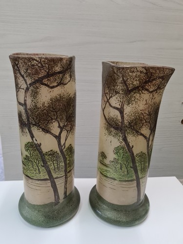Paire vases legras - legras, 1900