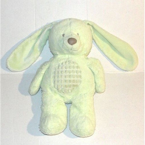Doudou lapin vert peluche tex - vert,