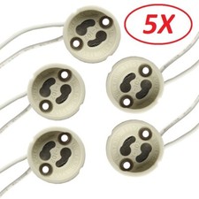 Lot de 5 Douilles Culot GU10 pour Ampoule Halogène ou Led