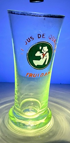 Ancien verre publicitaire - ancien, jus