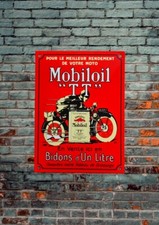 Plaque émaillée MOBILOIL TT