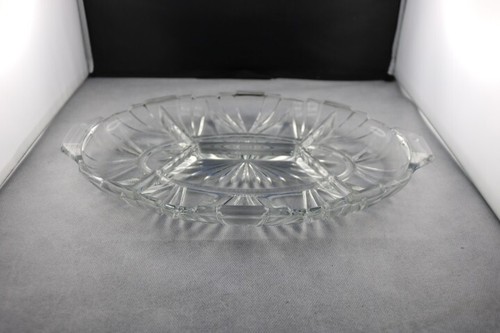 Vintage plat ovale verre 4 - ovale, en