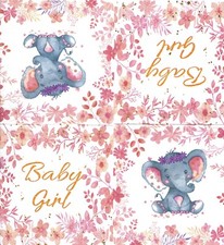 Serviettes en papier naissance bébé garçon fleurs.Napkins birth baby boy flowers