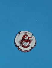 Capsule de champagne Tissier Diogène  blanc contour bordeaux