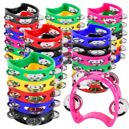 36pcs multicolored tambourines - multicolored,