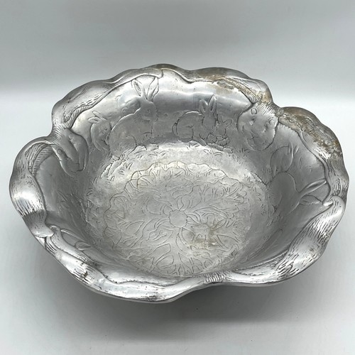 Vintage hand engraved aluminum - vintage,