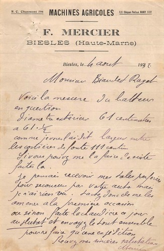 Ancienne lettre machines - -,