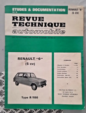 REVUE TECHNIQUE AUTOMOBILE RENAULT 6 TYPE R 1180