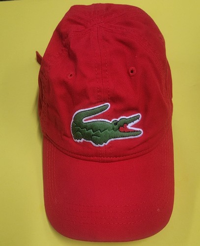 Lacoste red baseball cap hat - lacoste,
