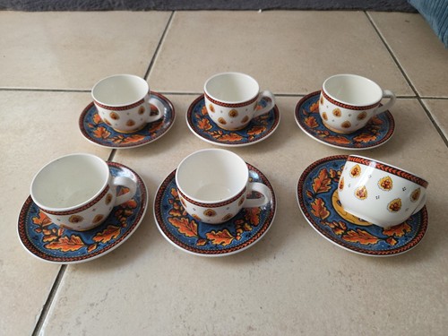 Lot tasses sous - lot, 6