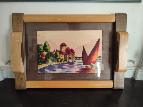 Plateau bois décor - en, à
