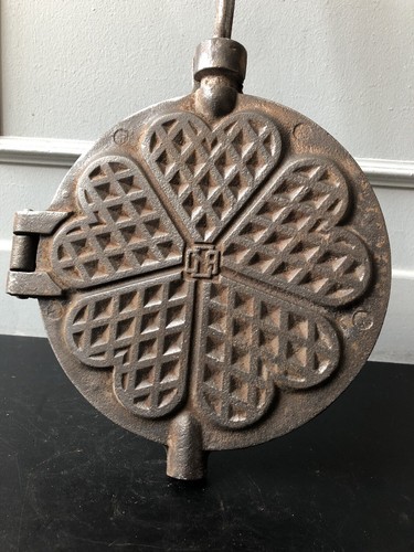 Vintage ancien gaufrier fonte - gaufrier,